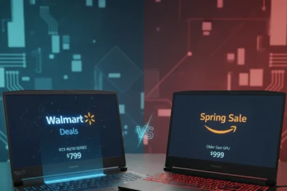 Walmart gaming laptop deals crush Amazon's sale on value — AI-generated illustration