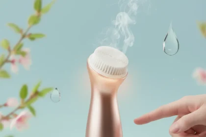 Warming facial brush at $55 delivers real skin results — AI-generated illustration