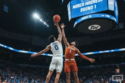 Watch BYU vs Texas March Madness Round 1 for Free — AI-generated illustration