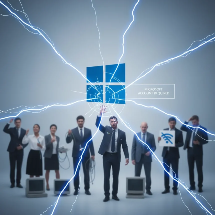 Windows 11 mandatory Microsoft accounts spark internal revolt