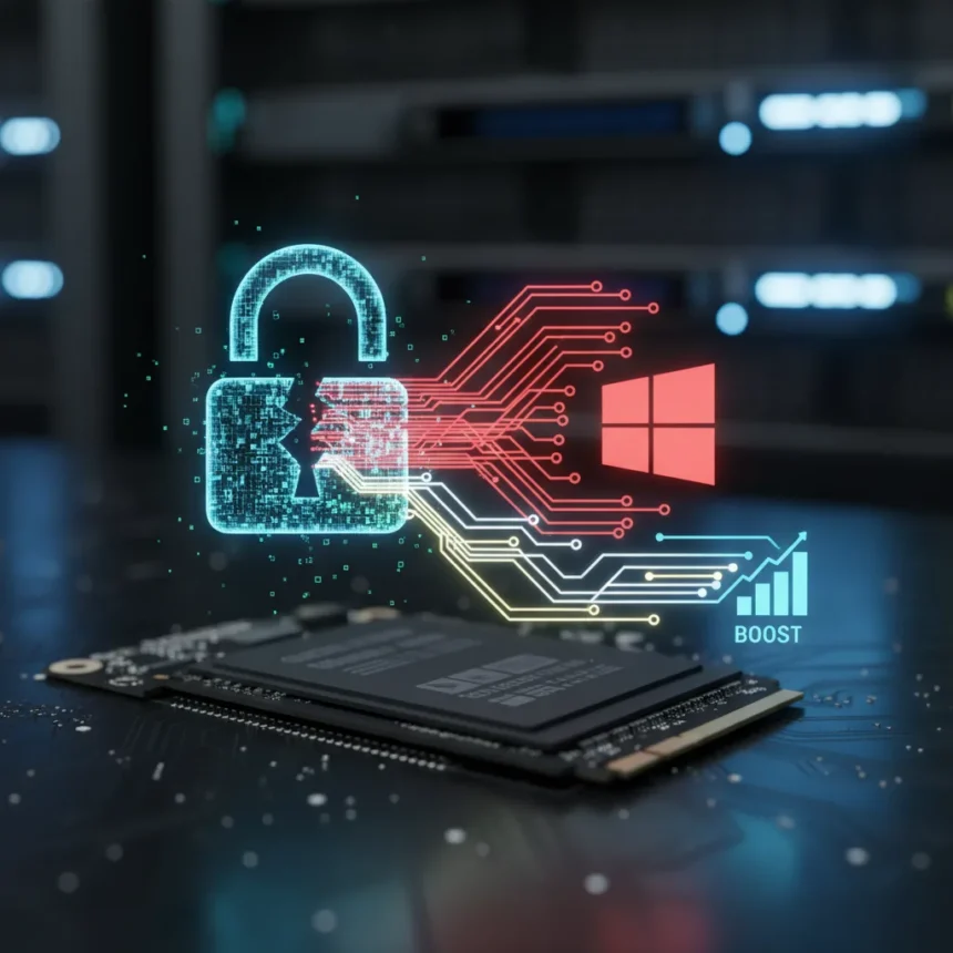Windows 11 native NVMe driver hack blocked, but workarounds remain — AI-generated illustration