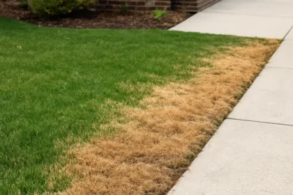 Winter Salt Lawn Damage Is Fixable — Here's Exactly How — AI-generated illustration