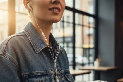 Wired earbuds trend: style over sound or genuine comeback? — AI-generated illustration