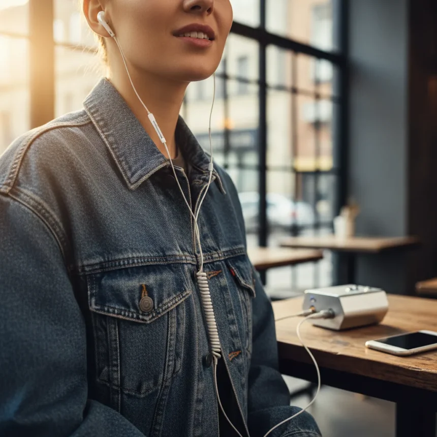 Wired earbuds trend: style over sound or genuine comeback? — AI-generated illustration