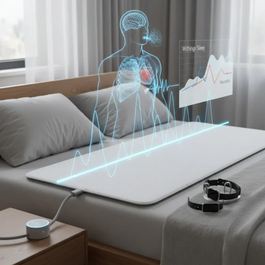 Withings Sleep Tracker Mat Beats Wearables for Accuracy — AI-generated illustration