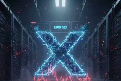 X outage hits 43,000 users as platform's reliability crisis deepens — AI-generated illustration