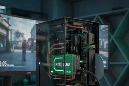 Xbox Series X modded into RTX 5060 PC shows console-to-desktop conversion works — AI-generated illustration