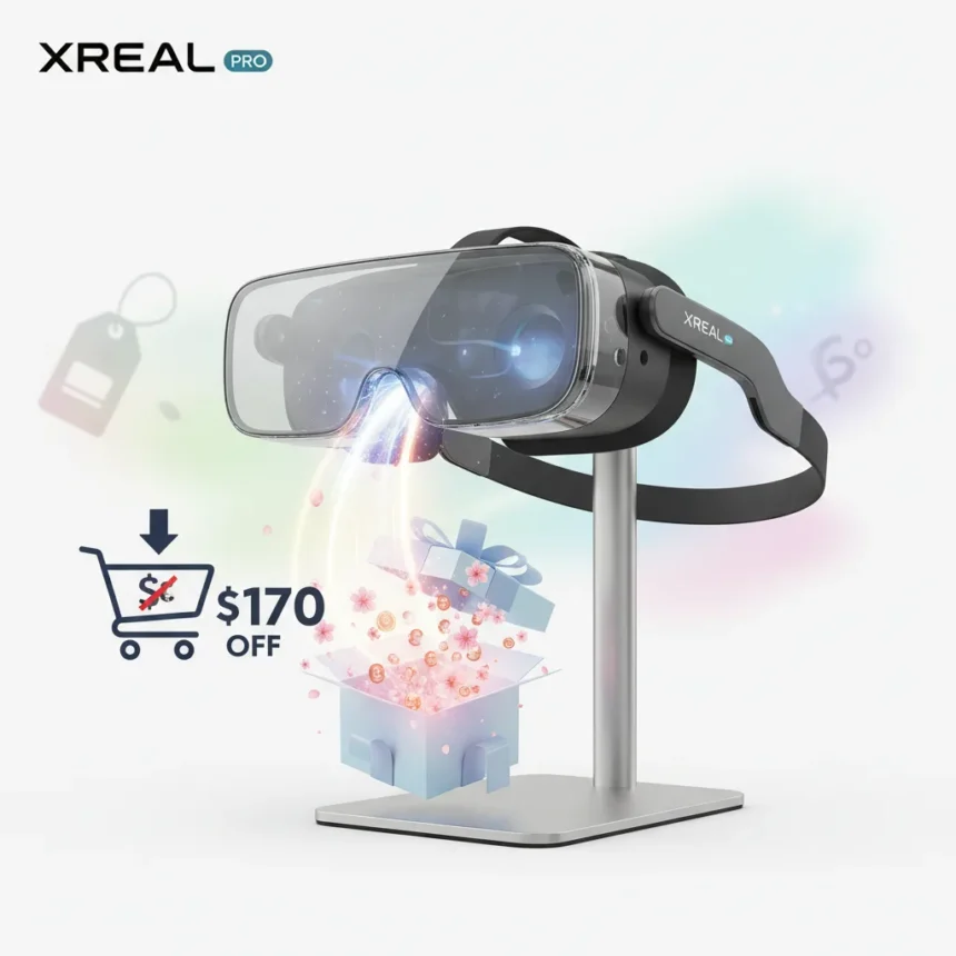 XREAL One Pro Drops $170 in Amazon's Spring Sale — AI-generated illustration