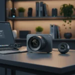 YoloCam S7 with 18mm F1.4 lens beats Logitech and Razer — AI-generated illustration