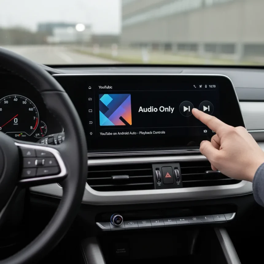 YouTube on Android Auto: Playback Controls Only, Not Video