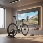 Zwift Ride and Wahoo KICKR CORE: Serious cyclists' smart bike — AI-generated illustration