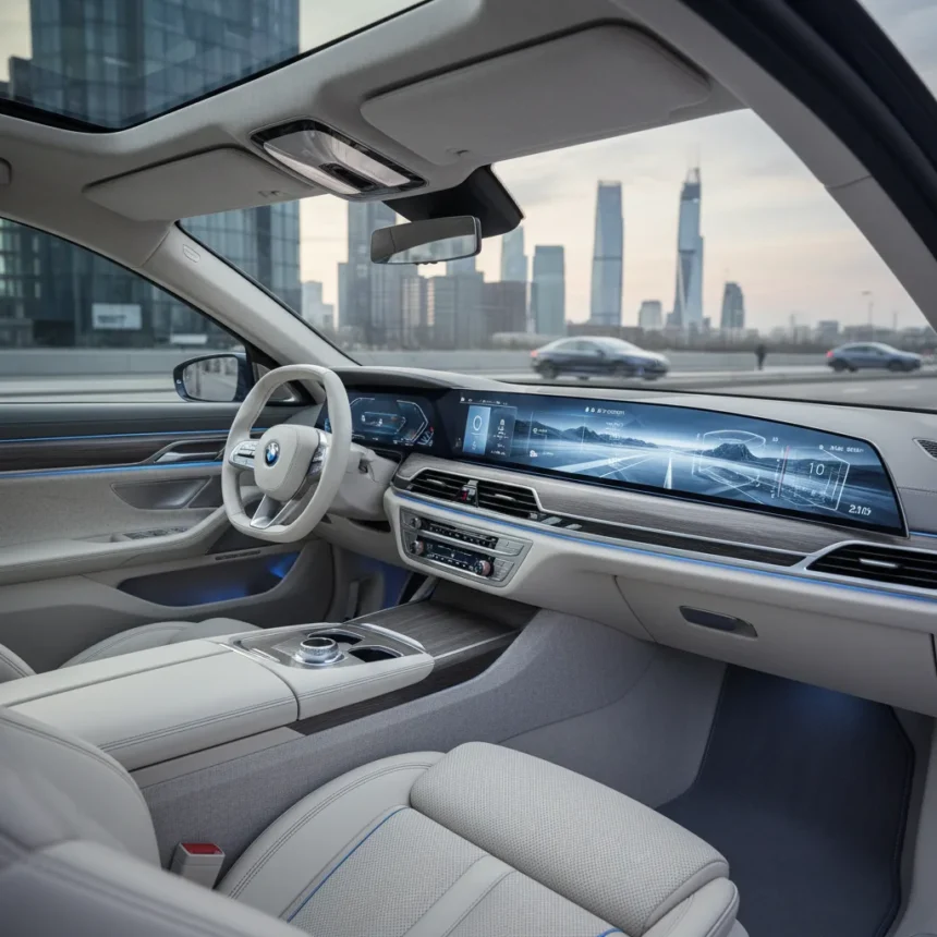 2027 BMW 7 Series Ditches Driver's Display for Panoramic Vision — AI-generated illustration