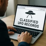 Access declassified UFO files safely as Trump hints at imminent releases — AI-generated illustration