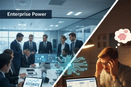 Accurate Background Review: Enterprise Power, SMB Struggles — AI-generated illustration