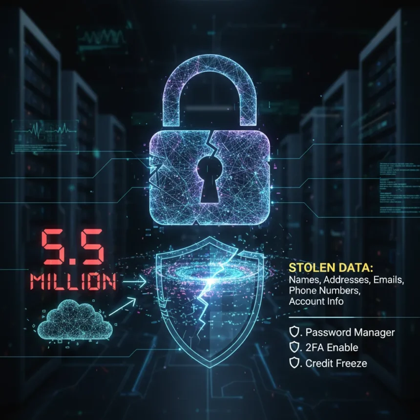 ADT data breach exposes 5.5 million: what was stolen and how to protect yourself — AI-generated illustration