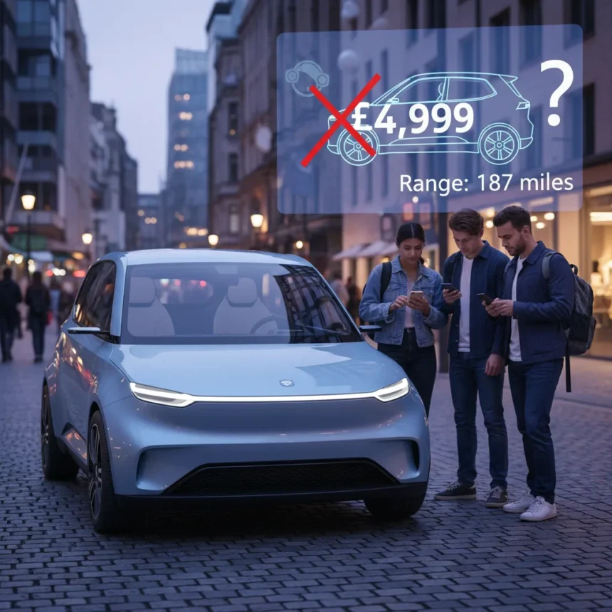 Affordable small electric cars for young buyers remain elusive — AI-generated illustration