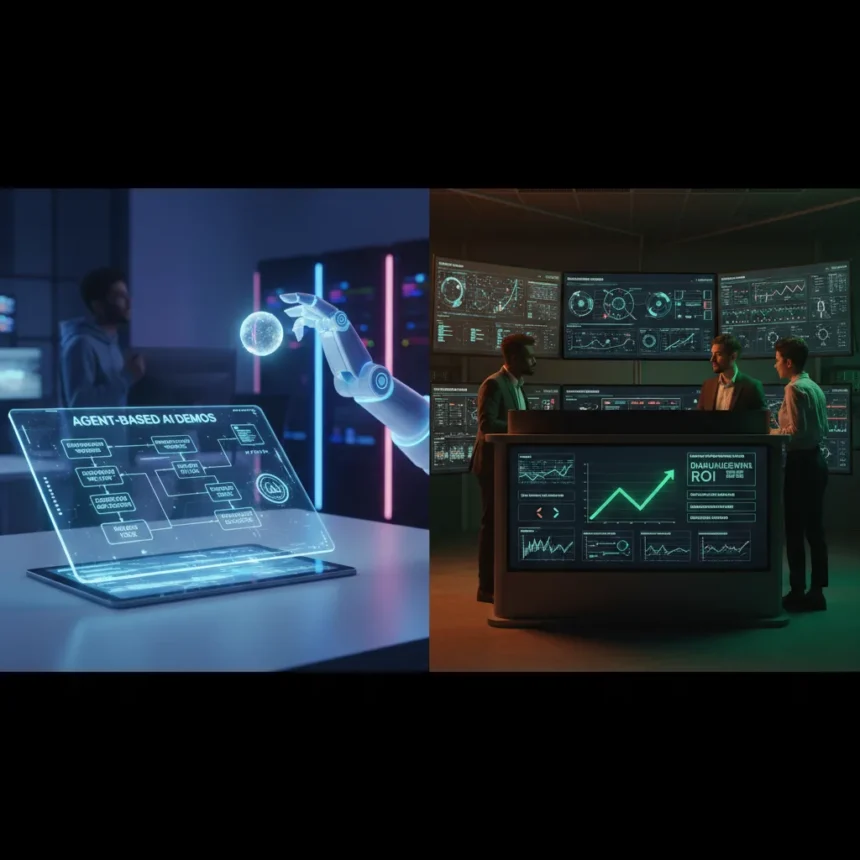 Agent-based AI demos dazzle, but production demands far more — AI-generated illustration