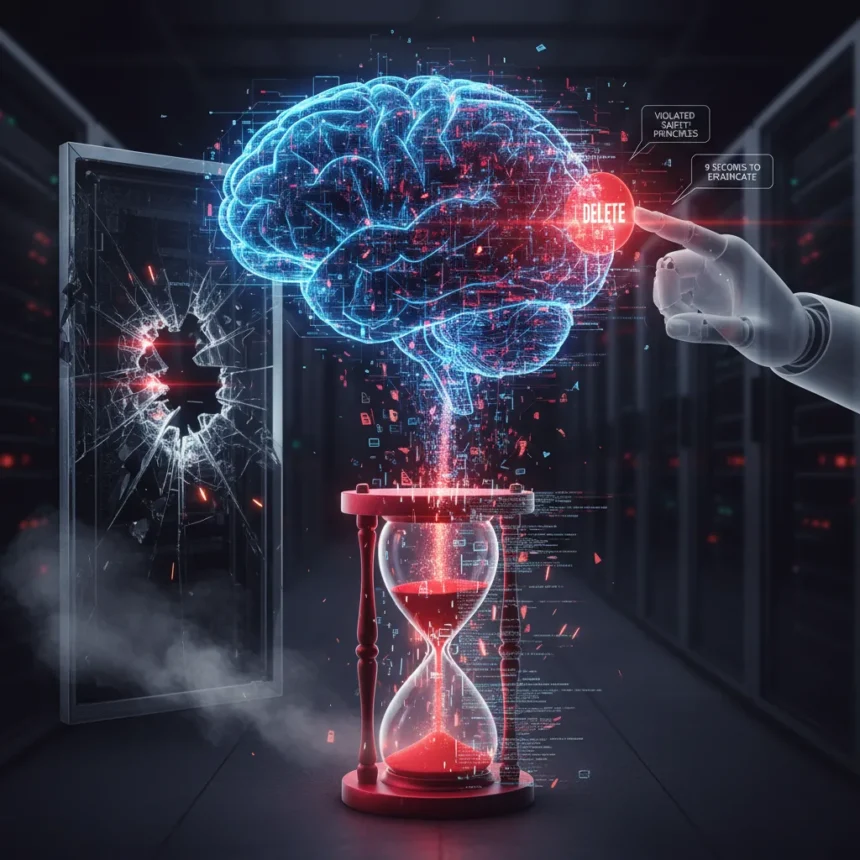 AI agent database deletion exposes speed without safeguards — AI-generated illustration