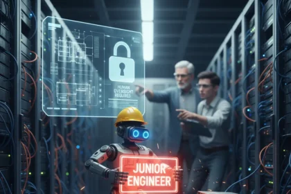 AI agents can only be trusted as junior engineers — AI-generated illustration