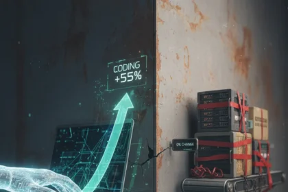 AI coding speed gains mask a painful delivery reality — AI-generated illustration