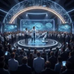 AI companies need live events to build real credibility — AI-generated illustration