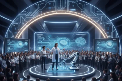 AI companies need live events to build real credibility — AI-generated illustration