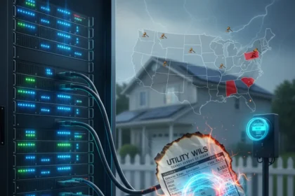 AI Data Center Electricity Costs Are Landing on Your Bill Right Now — AI-generated illustration