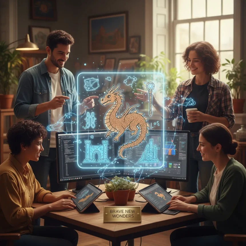 AI in indie games works—if you refuse to replace artists — AI-generated illustration