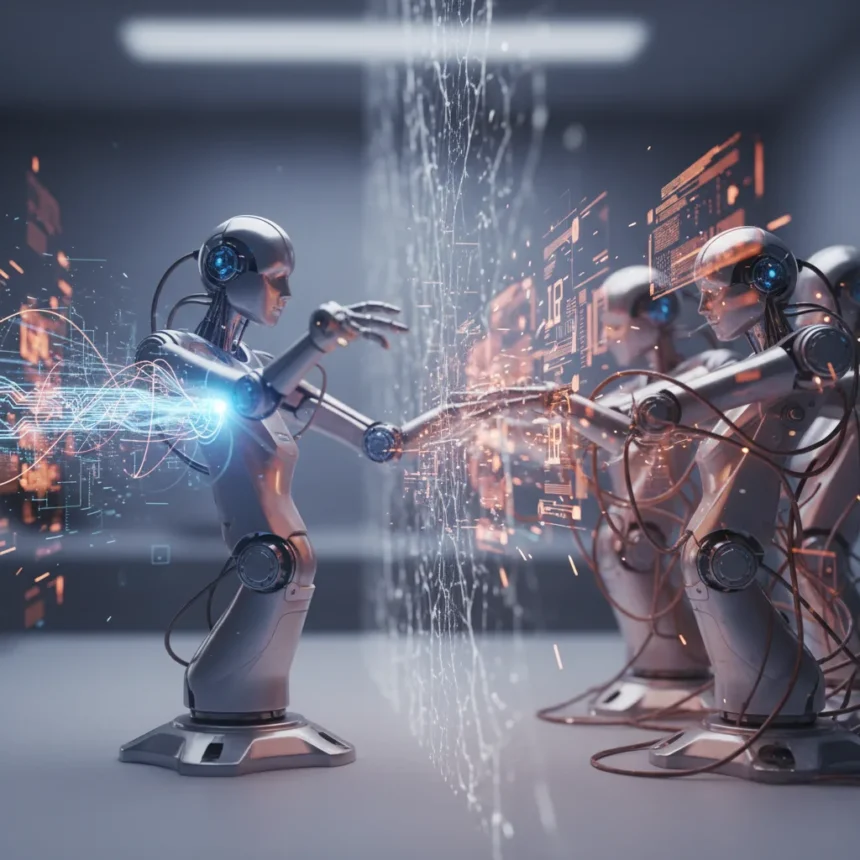 AI works best alone, not in teams—here's why — AI-generated illustration