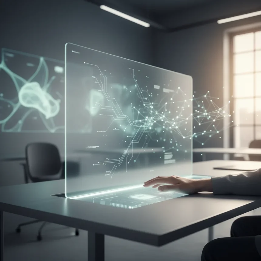 AI industry shifts toward invisibility and integration — AI-generated illustration