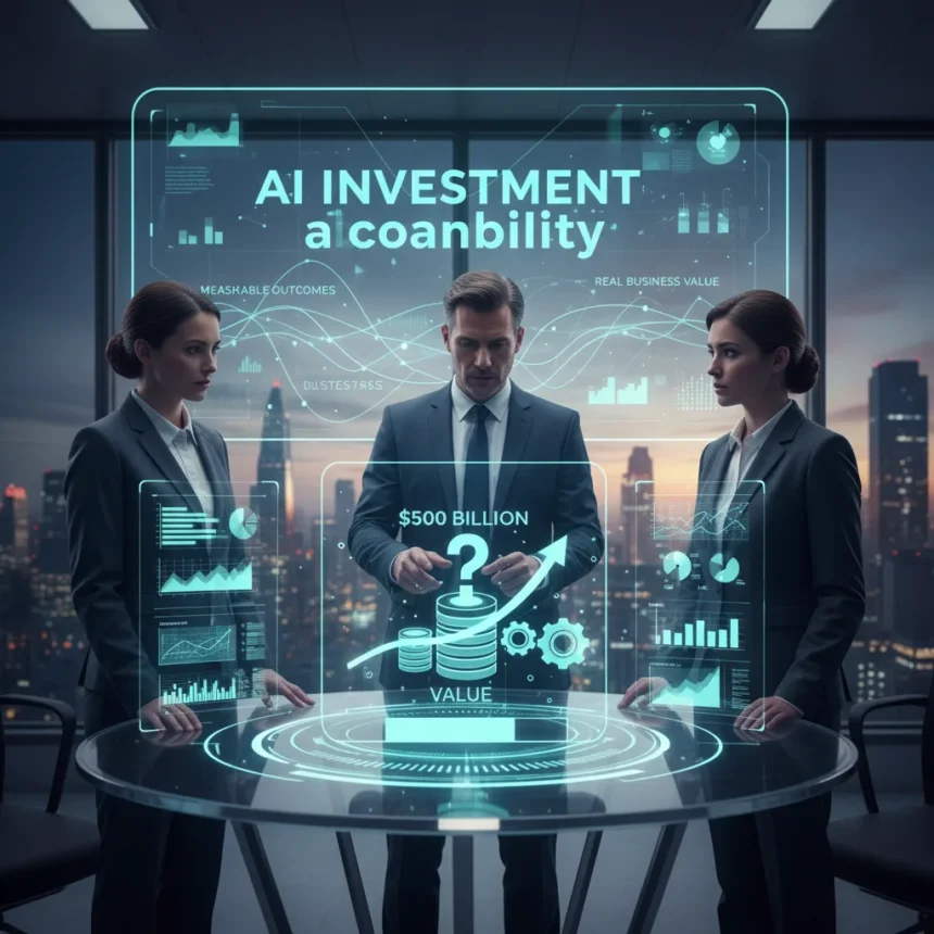 AI investment must deliver real value or C-suite faces accountability — AI-generated illustration
