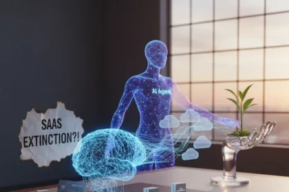 AI threatens SaaS subscriptions, but extinction fears are overblown — AI-generated illustration