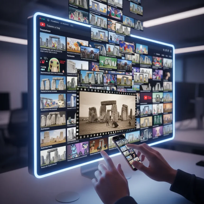 AI-generated slop is drowning out real Stonehenge history on YouTube — AI-generated illustration