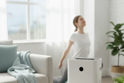 Air purifier allergy relief: One month of real home changes — AI-generated illustration