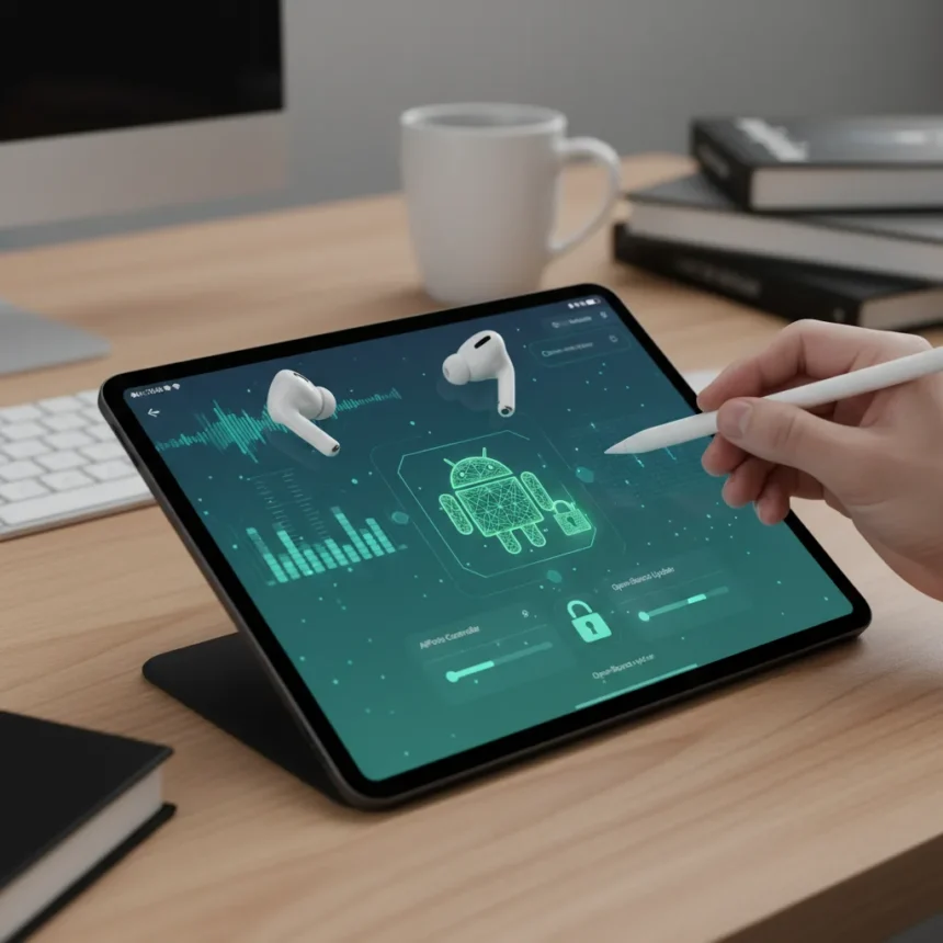 AirPods Android app update fixes what Apple won't — AI-generated illustration