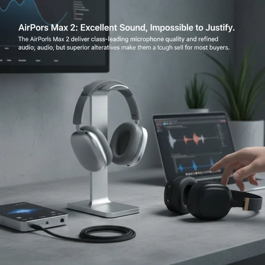AirPods Max 2: Excellent Sound, Impossible to Justify — AI-generated illustration