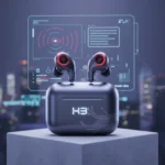 AirPods Ultra rumored to jump ahead with IR cameras and H3 chip — AI-generated illustration