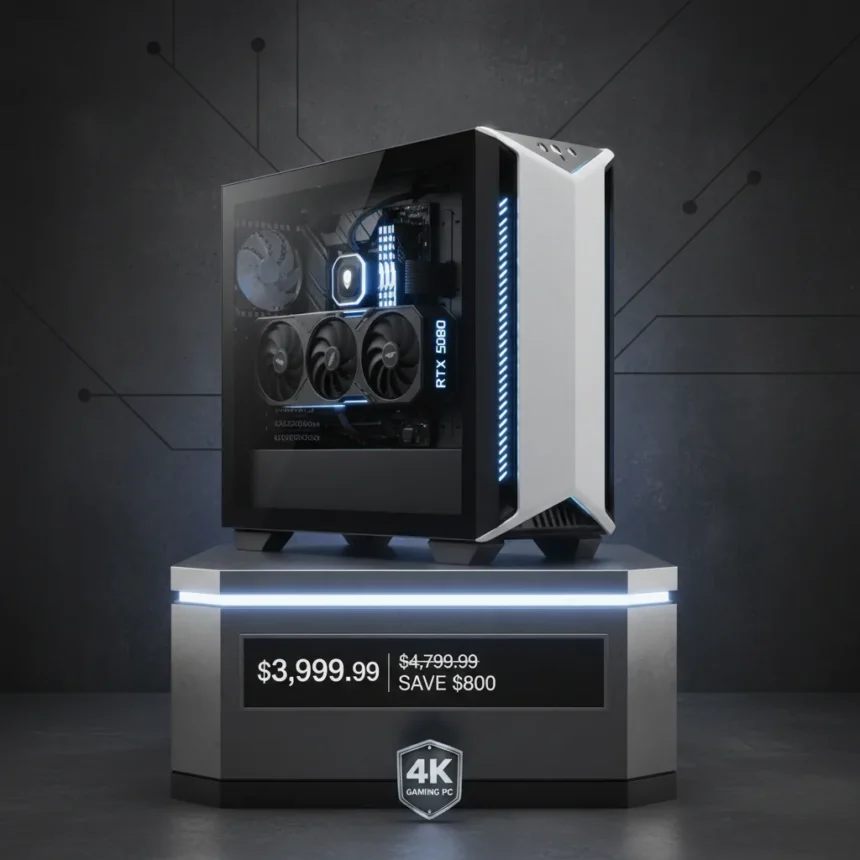 Alienware Aurora 5080 drops $800: 4K gaming PC for serious builders — AI-generated illustration