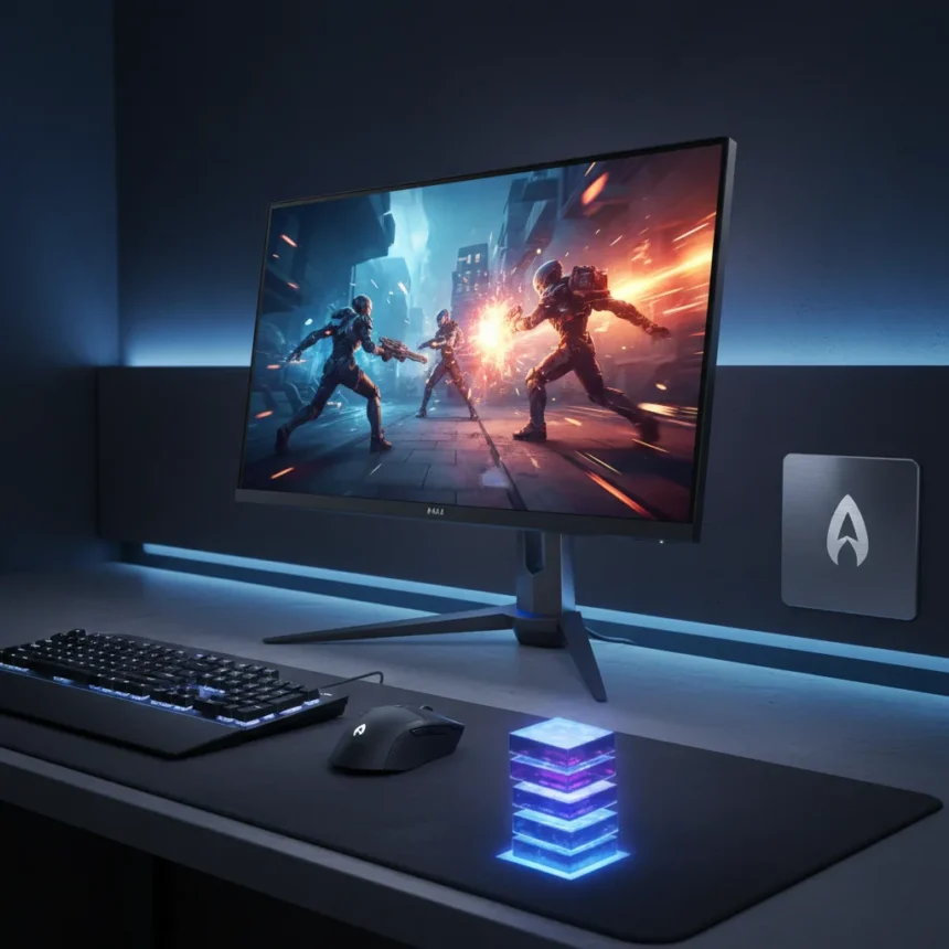Alienware AW2726DM Gaming Monitor Punches Well Above Its $349 Price — AI-generated illustration
