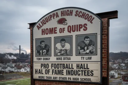 Hall of Fame High reveals Aliquippa's unlikely NFL dynasty — AI-generated illustration