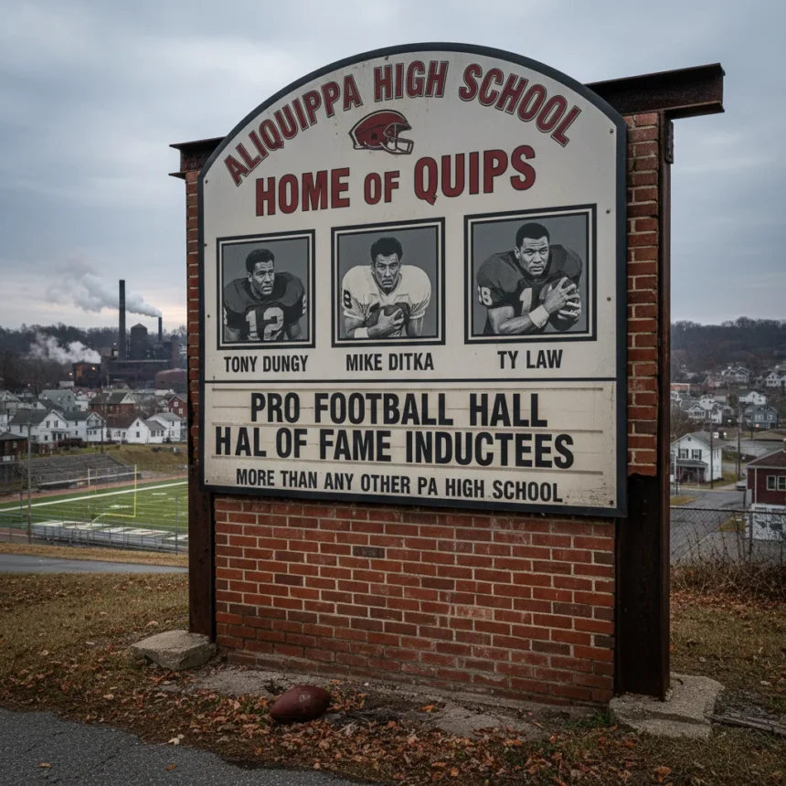 Hall of Fame High reveals Aliquippa's unlikely NFL dynasty — AI-generated illustration
