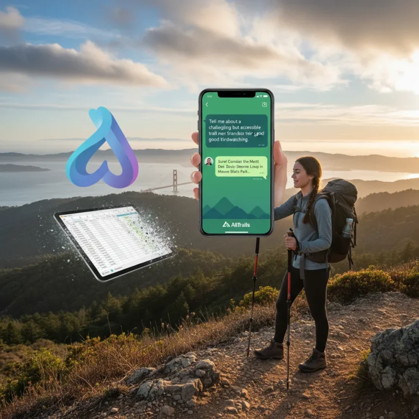 AllTrails Claude Integration Transforms Hiking from Chore to Conversation — AI-generated illustration
