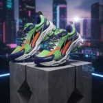 Altra x PLEASURES Satellite redefines retro running with substance — AI-generated illustration