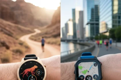 Amazfit Cheetah 2 Pro vs Garmin Forerunner 970 — AI-generated illustration