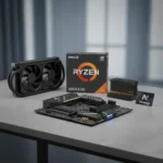 AMD 9800X3D bundle hits $939 with free AIO and 64GB DDR5 RAM — AI-generated illustration