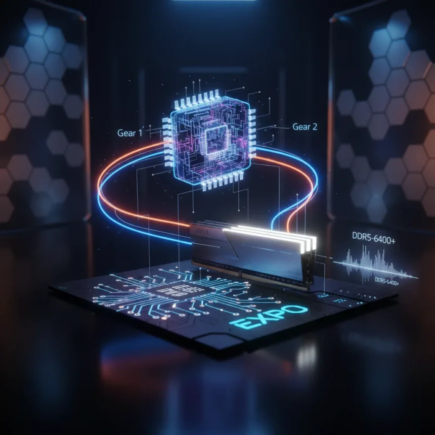 AMD gear modes explained: why they matter for high-speed memory — AI-generated illustration