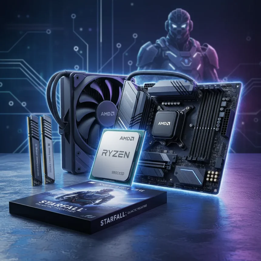 AMD Ryzen 7 9800X3D Bundle Hits $990—Gaming CPU Dominates Intel — AI-generated illustration