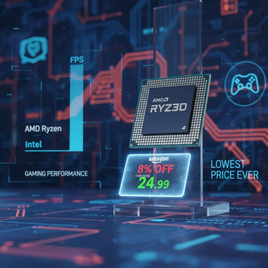 AMD Ryzen 7 9800X3D Gaming CPU Hits Lowest Price Ever — AI-generated illustration
