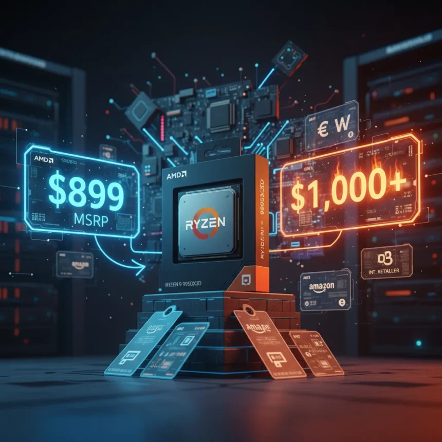 AMD Ryzen 9 9950X3D2 pricing gap widens as retailers overshoot MSRP