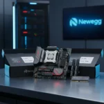 AMD Ryzen 9 9950X3D2 barebones kit hits $1,705 at Newegg — AI-generated illustration